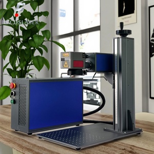 Machine de gravure laser à fibre portable 50W pour la découpe d'acier, de métal et de bijoux, prenant en charge les formats DXF, PLT, BMP, AI - Product Image 1
