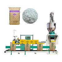 Ligne de production semi-automatique personnalisée pour le pesage, le remplissage, la scellage et l'emballage de sacs en papier pour poudre de riz de 5 kg, 10 kg, 25 kg, 30 kg, 50 kg