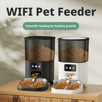 Distributeur automatique intelligent pour animaux de compagnie, double bol, grande capacité, machine d'alimentation quantitative programmable par Wi-Fi pour chats et chiens