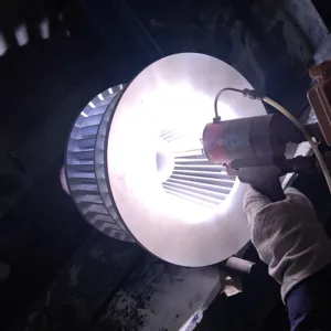 Ventilateur centrifuge turbine classificateur d'air pièces d'usure pulvérisation oxyde d'aluminium revêtement en poudre céramique avec équipement plasma