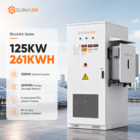 Armoire de stockage extérieure pour batterie LiFePO4 125 kW 261 kWh, fournie par l'usine, OEM ODM pour système de stockage d'énergie commercial et industriel
