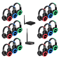 Headphone Nirkabel RF770 Terbaik dengan Waktu Kerja 10 Jam, HiFi Silent Disco Headset Elektronik untuk Pesta Senyap