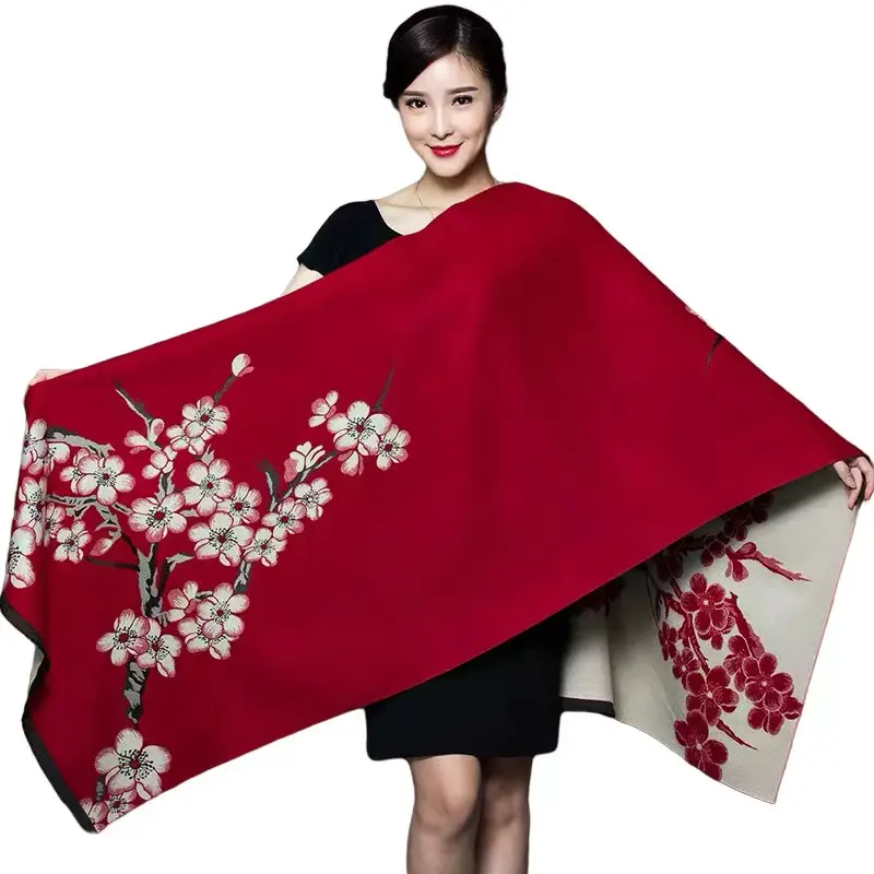 2022 High Quality custom jacquard long cashmere pashmina organic scarf and stole tassel women scarf fancy