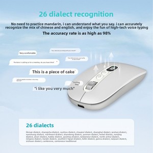 Souris vocale Xunfei M191 : IA intelligente, dialogue de bureau, <span class=keywords><strong>capture</strong></span> <span class=keywords><strong>d</strong></span>'<span class=keywords><strong>écran</strong></span>, traduction, apprentissage, recharge sans fil, trois modes, faible latence, en stock - Product Image 4