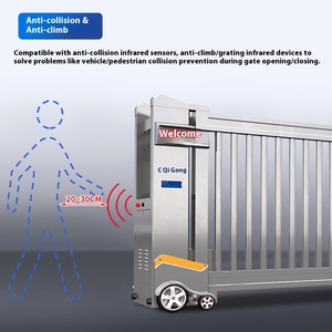 QIGONG Stainless Steel Automatic <strong>Sliding</strong> <strong>Gate</strong> Segmented <strong>Sliding</strong> Door Fence Linear Section <strong>Sliding</strong> <strong>Gate</strong> for Factory/Government - Product Image 3