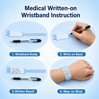 Bracelet médical pour nouveau-né, imperméable et résistant à l'alcool, bracelet d'identification écrit à la main, bracelet d'identification sécurisé pour bébé
