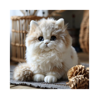 Jouets en peluche doux en gros, animaux en peluche réalistes, chats mignons et réalistes, jouets en peluche pour chats