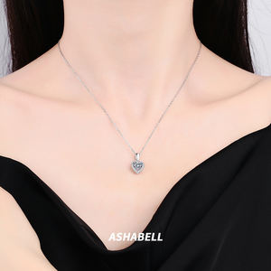 Siap Kirim Liontin Berlian Moissanite Bentuk Hati 1 Karat Warna D Perak Sterling S925 untuk Wanita - Product Image 3