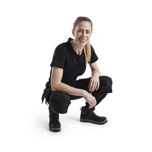 BLAKLADER - 719216459998D22 Pantalon d'artisan femme stretch dans les 4 sens Noir/Gris foncé-PANTALON DE TRAVAIL EAN 7330509742112 - Product Image 4