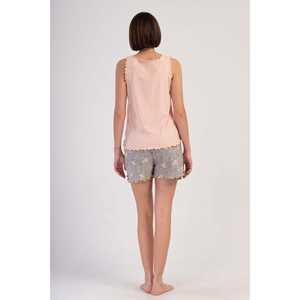 Conjunto de Pijama para Mujer con Cuello Redondo, Mangas Anchas y Falda Ovalada, Cómodo para Dormir - Product Image 1