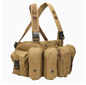 HKSF TV04 Gilet tactique Molle multi-poches pour CS, cosplay et camping, avec accessoires d'outils de ceinture et d'écharpe de poitrine - Product Image 1