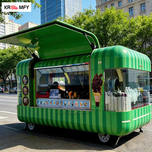 Chariot de restauration en acier inoxydable à coins arrondis résistant aux chocs avec système de suspension personnalisé pour la vente mobile de nourriture, snacks et frites - Product Image 2