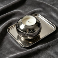 Bougie parfumée Relaxlines en cire de soja biologique, faite à la main, naturelle, aromathérapie, étiquette privée personnalisée, parfum d'ambiance pour la maison