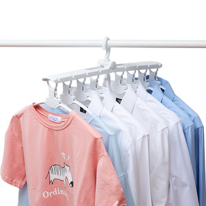 Cintre magique multifonctionnel pour vêtements, organisateur de vêtements blanc, type crochet rectangulaire, pour ranger les vêtements, les pantalons, les cravates, gain de place - Product Image 1