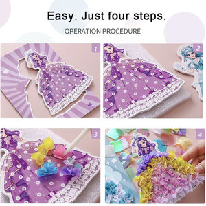 Puzzle en tissu créatif Poke Art Kids DIY Toys Princess <span class=keywords><strong>Dressing</strong></span> Up Puncture Painting <span class=keywords><strong>Kit</strong></span> For Kids - Product Image 4