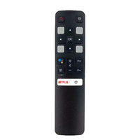 Control Remoto de Voz de Repuesto RC802V FUR67 con Batería AAA de 4 Botones para TV Inteligente Tcl con Alcance de 10 m
