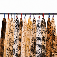 Tissu en fausse fourrure de lapin imprimé Otter, 100 % polyester, peluche douce, synthétique, épais, pour manteau, veste, vêtement, couverture, textile de maison