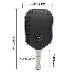 Raquette de pickleball en fibre de carbone personnalisée, durable, de haute qualité, légère, professionnelle, 16 mm, avec balles de pickleball écologiques pour - Product Image 2