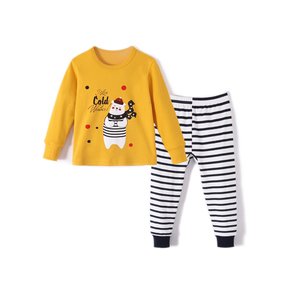 Pijamas de Algodón de Alta Calidad para Niños, Ropa de Dormir Cálida, Ropa de Casa para Niños, Conjuntos de Pijamas Térmicos con Dibujos Animados para Niños y Niñas - Product Image 1