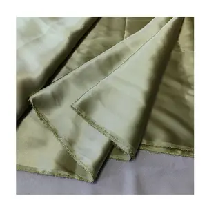 사용자 정의 색상 114cm 100% 뽕나무 실크 새틴 완두콩 녹색 직물 드레스