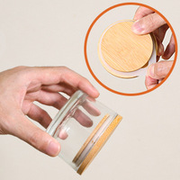 1 ensemble de 15 pots à bougies en verre avec couvercles en bambou, contenants à bougies transparents/givrés de 4 oz avec étiquettes, pots vides pour la fabrication de bougies DIY