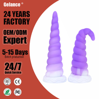 7,68 pouces Dilatateur anal en silicone, Plug anal spiralé, Ventouse puissante et souple, Utilisation mains libres, Étanche, Écologique, Gelance, Jouet pour adultes