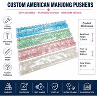 Ensemble de 4 supports de rangement pour Mahjong en acrylique vert, modernes, de luxe, pliables, durables, magnétiques, à motif ondulé, pour jeu américain