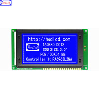 Panneau d'affichage LCD à matrice graphique parallèle, 3.0x54MM, 100x80 RA6963, support SPI de série avec rétro-éclairage LED, 16080 pouces
