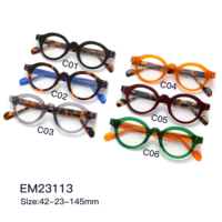 Gafas de acetato mixto de nuevos colores de último diseñador, gafas ópticas, monturas de gafas de ojo de gato para mujer