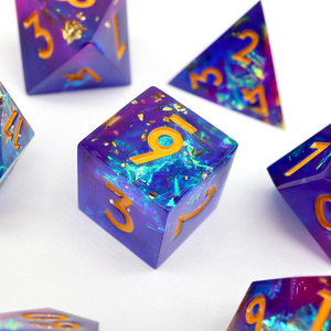 En stock – Lot de 7 dés polyédriques en résine, couleurs assorties, pour D&D et RPG – Vente en gros, sans MOQ, livraison rapide - Product Image 3