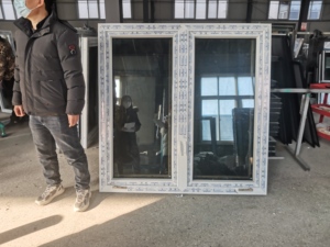 Fenêtre à battant en <span class=keywords><strong>PVC</strong></span> UPVC à <span class=keywords><strong>prix</strong></span> d'usine, durable, en vinyle, <span class=keywords><strong>double</strong></span> <span class=keywords><strong>vitrage</strong></span>, économie d'énergie - Product Image 4