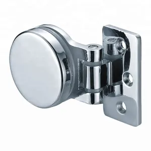 Zinc Alloy Material Circular Unilateral Glass Door Hinge with Nuts and Screws for GLass Door/Shower Room/Bathroom