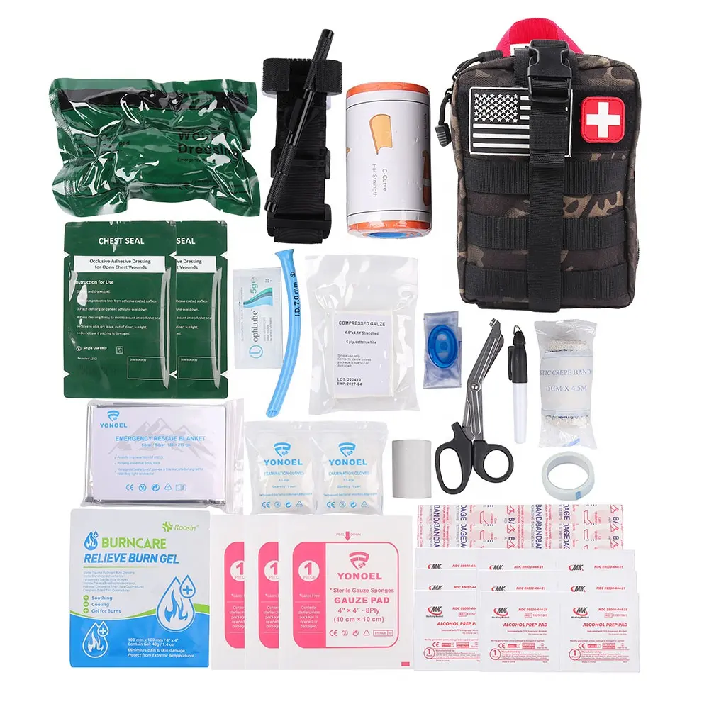 IFAK Tactical Survival Kit Customized Medical First Aid Kit Pouch Outdoor Tactical Kit For Emergency Trauma