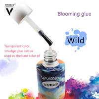 Esmalte de Uñas Transparente con Degradado Ámbar, Pegamento Transparente para Decoración de Uñas