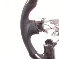 Volant de direction en fibre de carbone véritable avec LED et affichage de la vitesse pour Nissan Patrol Y62 2012-2021, cuir noir, volant de direction sport pour voiture