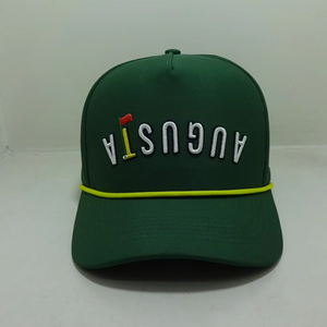 หมวกกอราส์สำหรับผู้ชายหมวกกอล์ฟมีเชือก5แผงปักลาย3D แบบกำหนดเองมีรูตัดด้วยเลเซอร์กันน้ำ - Product Image 2