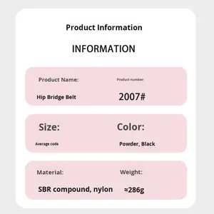 Bandas de Ejercicio de Neopreno de Alta Calidad al por Mayor, Resistentes, Ecológicas, Cinturón de Empuje de <span class=keywords><strong>Cadera</strong></span>, Recortador de <span class=keywords><strong>Cintura</strong></span> <span class=keywords><strong>para</strong></span> Pesas - Product Image 3