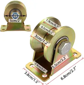 Roue à rainure électrique en V avec roulement coulissant, 45 rouleaux de porte coulissante en acier roulage industriel, étanche, offre spéciale