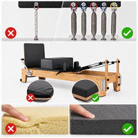Machine de Pilates Reformer Portable en Bois de Chêne OEM ODM, Équipement de Santé Professionnel Réglable pour Studio Commercial et Salle de Sport à Domicile