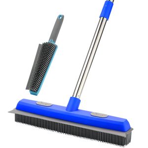 Removedor de pelo de mascotas portátil de alta resistencia, alfombra, piso, <span class=keywords><strong>escoba</strong></span> telescópica, escobilla de goma de silicona, limpieza suave - Product Image 2