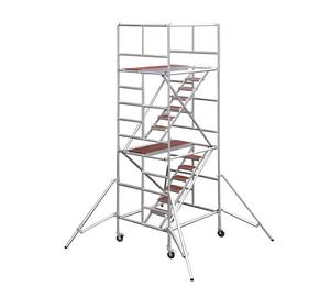 Tour d'échafaudage portable en aluminium avec roues, montage rapide pour les projets d'entretien, de réparation et de décoration - Product Image 3