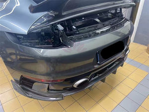 Utilisé pour Porsche 991 992 kit carrosserie fibre de carbone A-style lèvre avant et diffuseur arrière lèvre arrière enveloppé kit carrosserie d'angle - Product Image 6