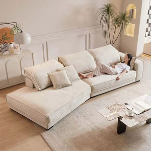 Canapé moderne italien minimaliste <span class=keywords><strong>Budapest</strong></span> en tissu mat Grand canapé de salon en forme d'angle - Product Image 1