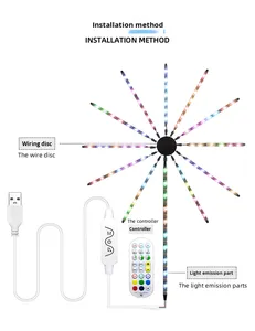 Đèn LED dải thông minh điều khiển từ xa, đèn trang trí Giáng sinh, đèn pháo hoa LED, đèn pháo hoa LED, đồng bộ nhạc trong nhà, tự làm ứng dụng, đèn tiệc - Product Image 6
