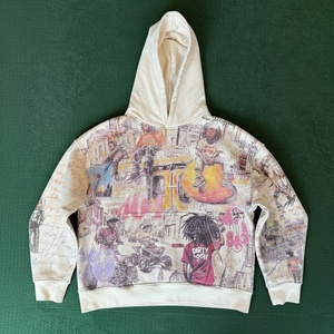 Logo personalizzato Dtg stampa grafica taglio e cucire <span class=keywords><strong>felpe</strong></span> con cappuccio 400GSM cotone <span class=keywords><strong>Street</strong></span> <span class=keywords><strong>Wear</strong></span> Cropped <span class=keywords><strong>felpe</strong></span> uomo produttore - Product Image 1