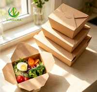Boîte à repas écologique pour la restauration rapide SUMKOKA BPI Factory, emballage alimentaire en papier kraft à emporter