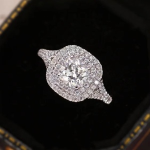 Anillos de Diamantes de Laboratorio con Corte Cojín de Oro de 14k y 18k Huazhong Gem, Joyería Fina para Mujer, Diamante VVS Cultivado en Laboratorio con Certificación IGI - Product Image 2