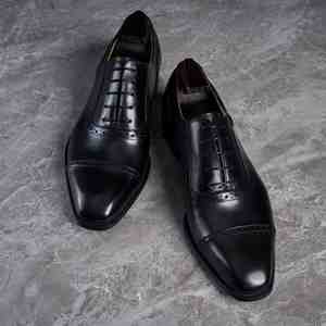 Nouvelles Chaussures Oxford Formelles pour Hommes à Trois Liens, Bout Carré Sculpté, Style Brogue, Faites à la Main, Légères et Antidérapantes - Product Image 3