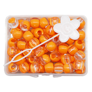 75 perles colorées pour cheveux, grand trou, acrylique transparent, perles jumbo pour <span class=keywords><strong>tresses</strong></span>, dreadlocks, accessoires pour cheveux d'enfants - Product Image 4