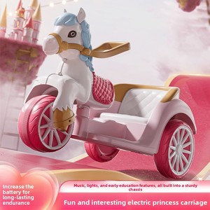 Voiture électrique pour enfants, modèle Princesse, à piles, cadeau de Noël, voiture jouet en plastique télécommandée pour filles - Product Image 5